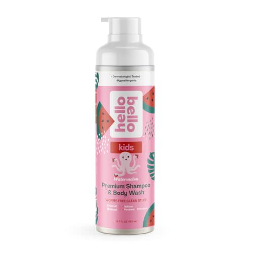 Hello Bello Kids Shampoo & Body Wash, Watermelon Scented, 16.7oz Bottle