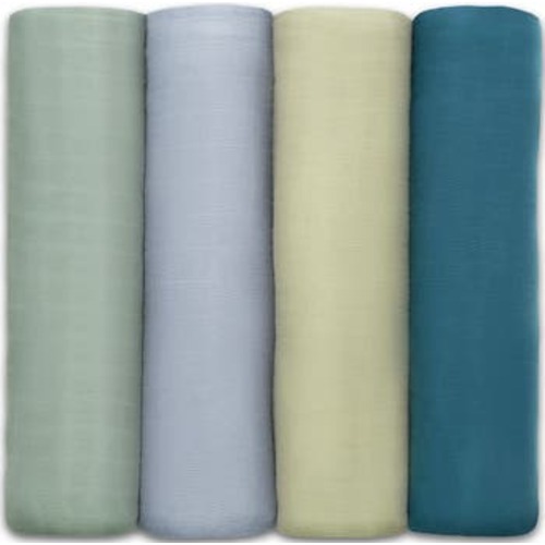Muslin Swaddle Blankets, 4 Pack