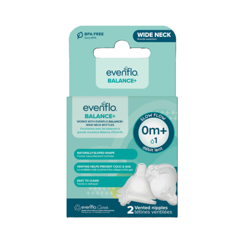 Evenflo Bal+ Wide Nipple Slow Flow