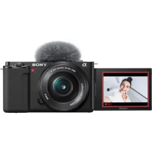 Sony - Alpha ZV-E10 Kit Mirrorless Vlog Camera with 16-50mm Lens - Black