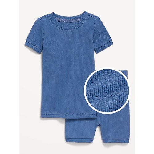Snug-Fit Ribbed Pajama Set for Toddler & Baby