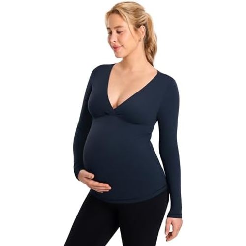MOMANDA Crossover Maternity Nursing Tops