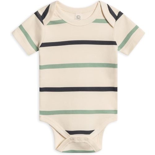 Colored Organics Unisex Newborn 100% Organic Cotton Bodysuit - Short Sleeve Infant One Piece - Baby Boy and Girl Clothing