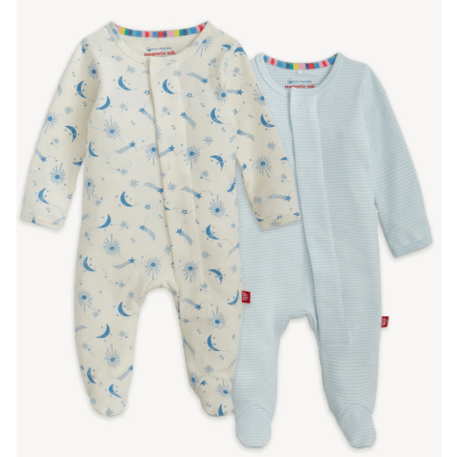 Magnetic 2-Pack Footie - Sun & Moon NB