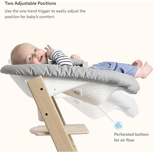 Stokke Tripp Trapp Newborn Set, Grey - Convert The Tripp Trapp Chair into Infant Seat for Newborns Up to 20 lbs - Cozy, Safe & Simple to Use - Compatible with Chairs After May 2003