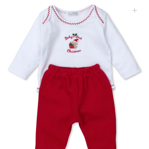 Baby's First Christmas 24 Footed Pant Set