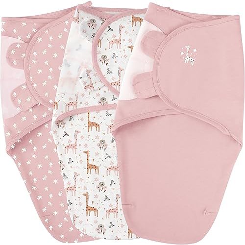 Baby Swaddles for Newborns - 100% Cotton Baby Swaddles 0-3 Months, 3 Pack Newborn Swaddle Sack for Baby Girl & Boy, Breathable Soft Preemie Swaddles