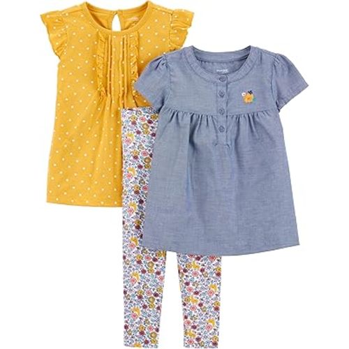 Simple Joys by Carter's Baby Girls' 3-piece Playwear Set