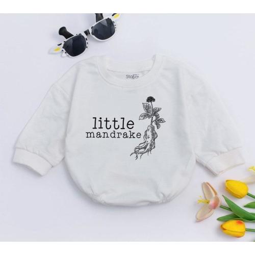 Little Mandrake Baby Romper, Wizard Bodysuit, Magic Baby, Cute Baby Bodysuit, Pregnancy Reveal, Baby Shower Gift, Potterhead Gift