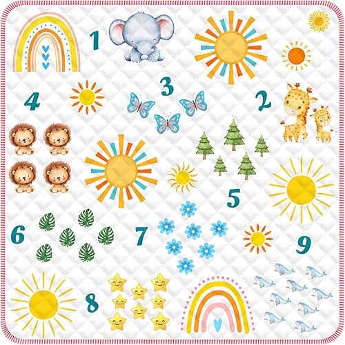 47x47 Play Mat for Playpen, Play Mat for Babies 6-12 Months Baby Play Mats for Floor Soft Padding Playpen Mat for Babies and Infants Toddlers, Foldable and Machine Washable