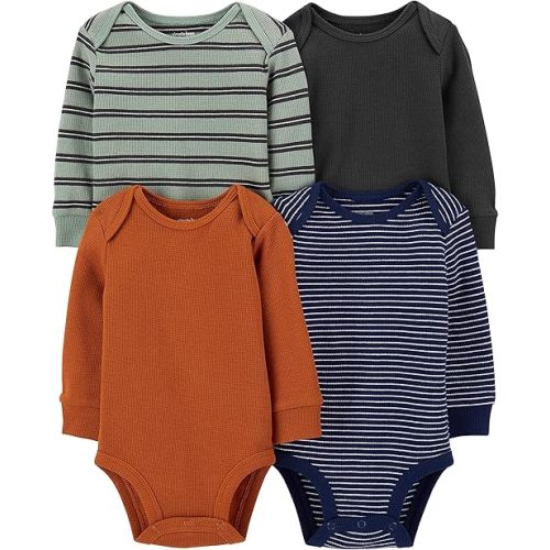 Simple Joys by Carter's Baby 4-Pack Long-Sleeve Thermal Bodysuit
