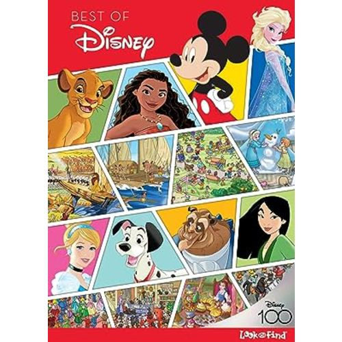 Best of Disney Look and Find Activity Book – Celebrating 100 Years of Wonder - Includes Mickey mouse, Frozen, Princesses, Moana, and More! - PI Kids