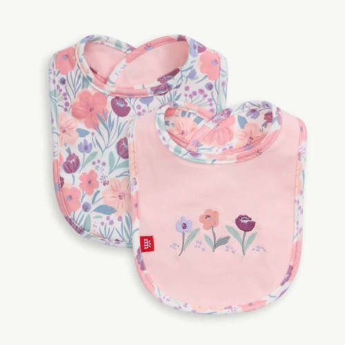 whistledon organic cotton magnetic stay dry infant reversible bib