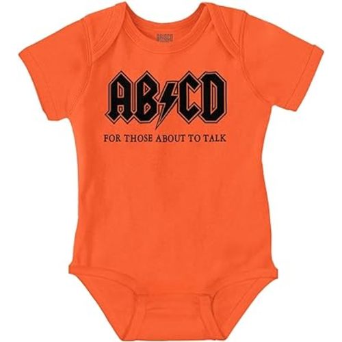 Brisco Brands ABCD Lightning Bolt Lil Rocker Music Baby Romper Boys or Girls