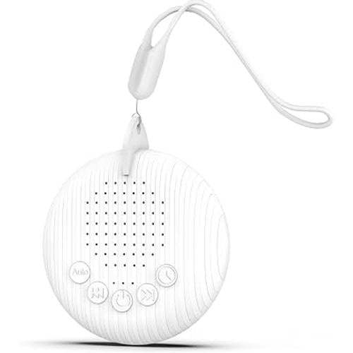 ANYPLUS White Noise Sound Machine, Portable Sound Machine Baby with 10 Soothing Sounds,Volume Control, 4 Timers, Battery Operated and USB Rechargeable Noise Canceling Travel Sound Machine for Nursery