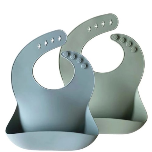 Silicone Baby Bib - 2 Pack