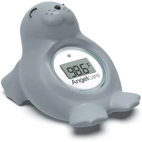 Angelcare Baby Bath & Room Thermometer - Happy Seal, Grey, BT-01-SEAL-US