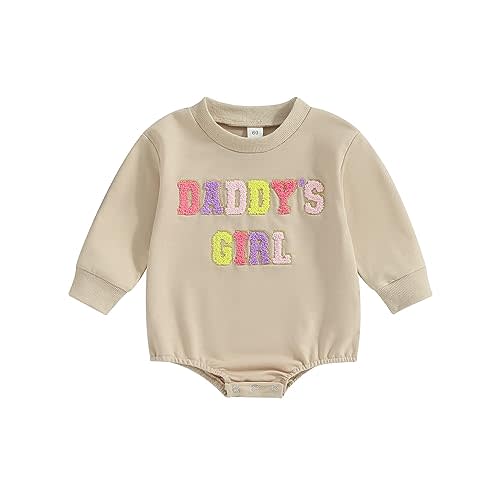 BemeyourBBs Unisex Baby Crewneck Sweatshirt Oversized Sweater Romper Long Sleeve Shirts Fall Winter Outfit for Baby Boy Girl