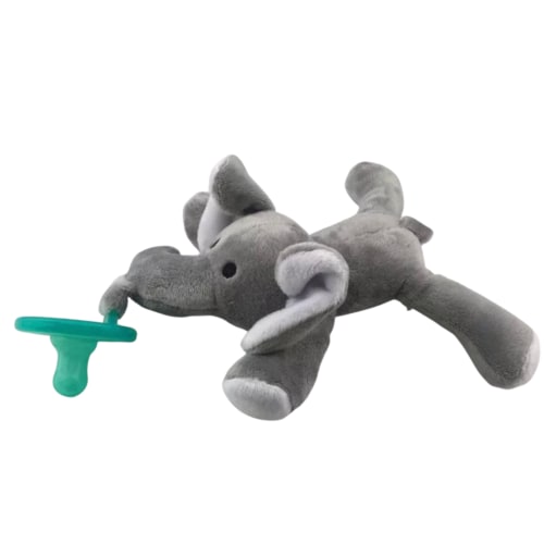 Stuffed Animal Pacifier and Holder - Elephant