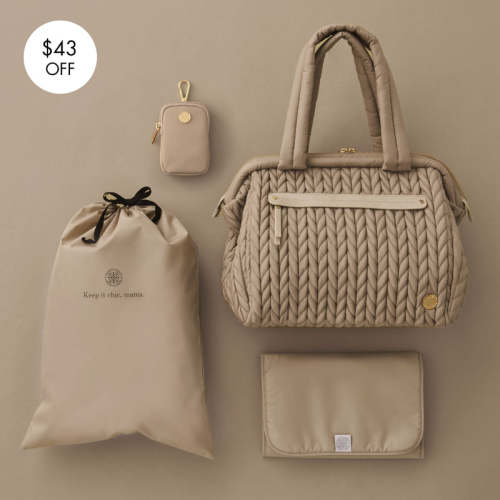 Paige Diaper Bag - Beige
