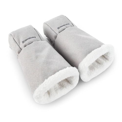 UPPAbaby CozyHandmuff - Easily Attaches to Stroller Handlebars - Ultra-Plush, Weather-Proof Hand Protection - Savannah (Pearl Gray Jacquard)