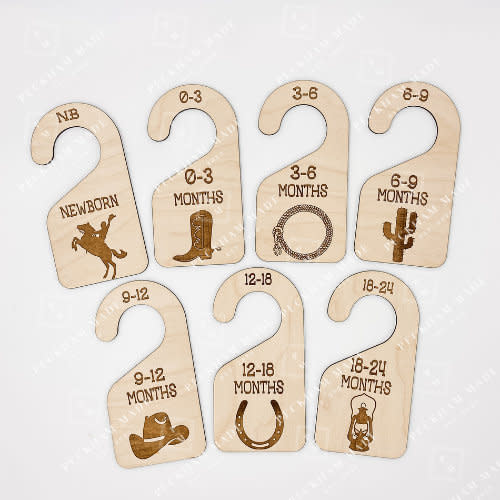 Nursery Closet Dividers - Wild West Nursery - Cowboy Nursery - Western Nursery Theme - Nursery Closet Organizer- Baby Shower Gift - Rustic