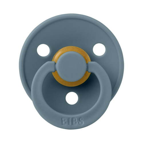 BIBS Colour, Natural Rubber Latex Pacifier Size 2, 6-18 Months, Petrol Blue, Gender-Neutral, 1 Count