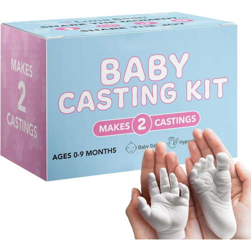 Hands Casting Kit, Baby Plaster Hand Mold Casting Kit, Handprint Footprint Milestone Molding Ornament for Bedroom Living Room Tabletop Study Room