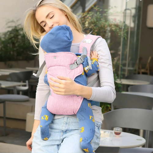 Lvelia Baby Carrier Newborn to Toddler,4-in-1 Easy to Wear Ergonomic Adjustable Lightweight Infant Carrier,Newborn Baby Carrier for 8-32 lbs,Pink