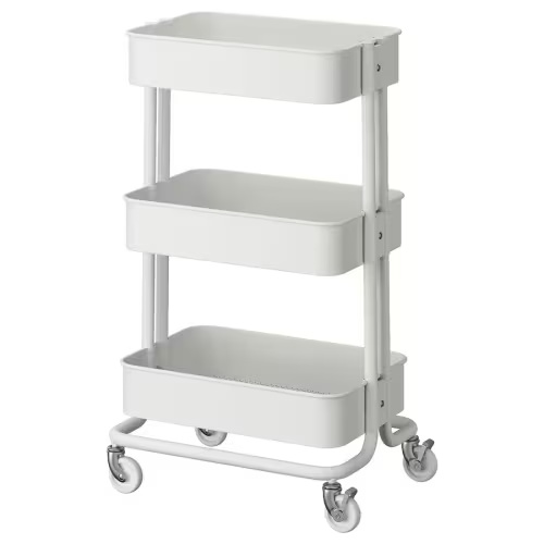 IKEA RÅSKOG Utility cart - white 13 3/4x17 3/4x30 3/8