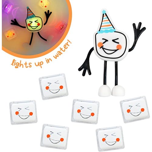 Glo Pals Party Pal Water-Activated Bath Toy with 6 Reusable Light-Up Cubes for Sensory Play