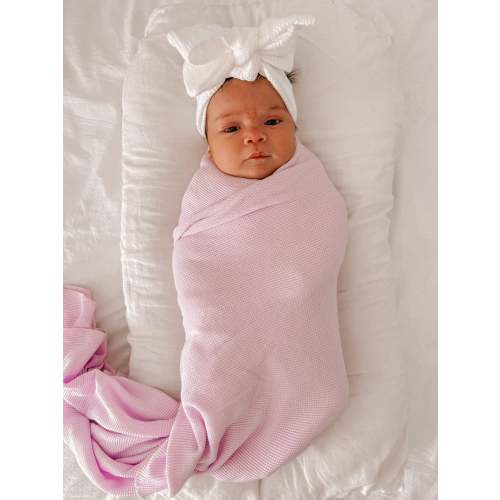 WAFFLE SWADDLE BLANKET | BRIGHT VIOLET