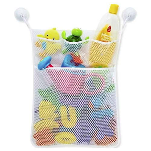 Bath Toy Organizer Net with Suction Cup,Bath Toy Storage Holder Net,Quick Dry Multi-use Bathtub Mesh Net Bags, for Kids & Toddlers