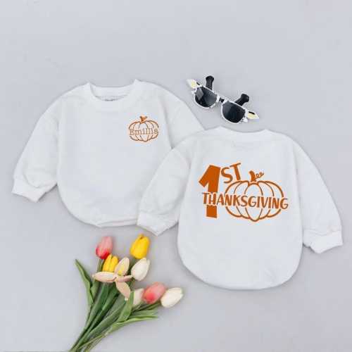 Personalized 1st Thanksgiving Bodysuit, Baby Thanksgiving Romper, My 1st Thanksgiving Outfit, Coming Home Clothes, Newborn Thanksgiving
