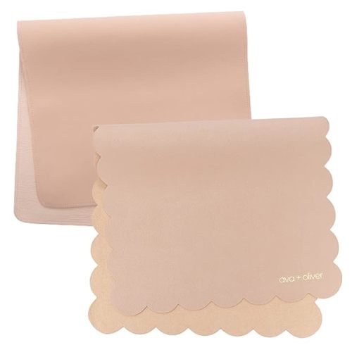 Vegan Leather Baby Changing Mat Bundle | Pink Rectangular and Scallop Edge