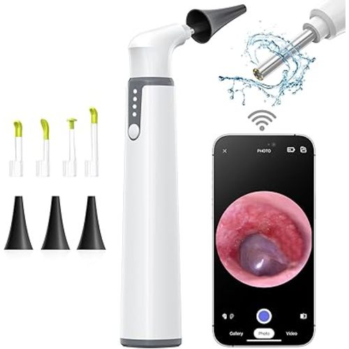ScopeAround Wireless Otoscope with Light Ear Camera, 3.9mm Ear Wax Removal Tool Camera, 720P HD with 6 LED Lights, WiFi Wireless Otoscope, Ear Scope Compatible with Android and iPhone