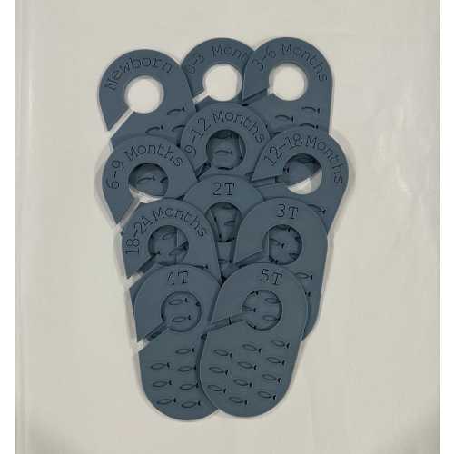 Nursery Closet Dividers | Blue Gray 0-24