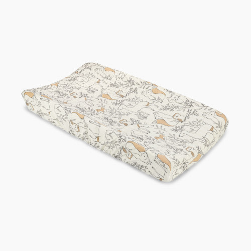 Crane Baby Cotton Quilted Change Pad Cover - Ezra Beige