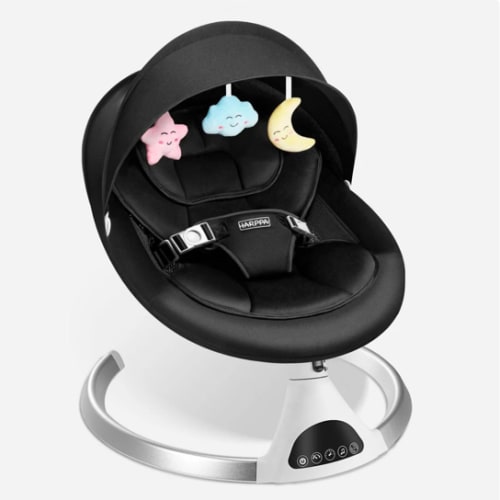 HARPPA Weddell | Electric Baby Swing, Newborn Electric Swing & Bouncer, Baby Swing Chair, Automatic Infant Swing Cradle with Remote Control, Infant Swing Indoor & Outdoor, Portable Foldable Infant Swing Seat, Newborn Bouncy Chair, Infant Electric Rocker,
