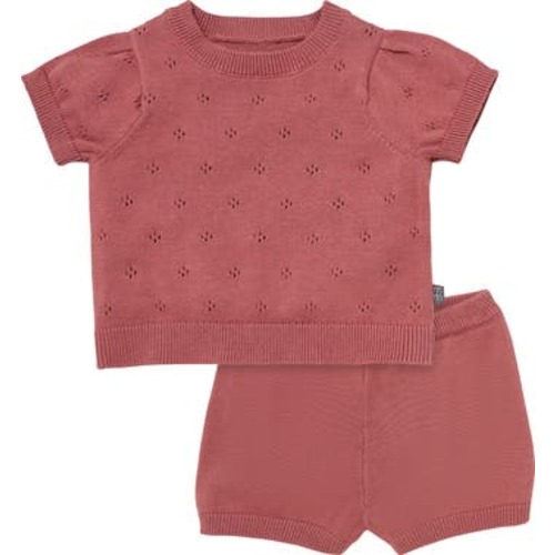 Sweater Knit Top and Shorts Set, 3-6M