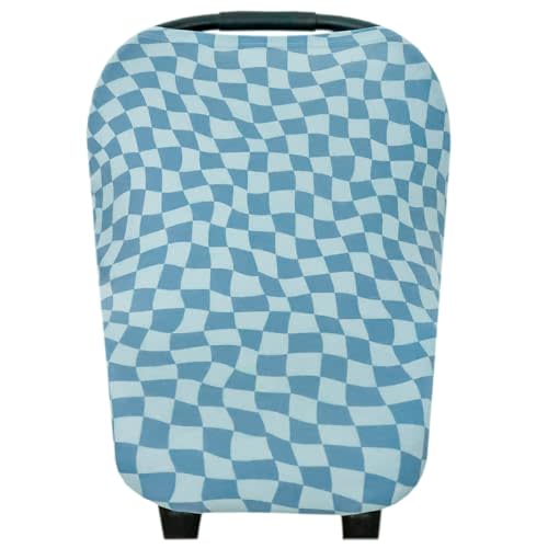 Baby Car Seat Cover Canopy and Nursing Cover Multi-Use Stretchy 5 in 1 Gift "Miles" by Copper Pearl