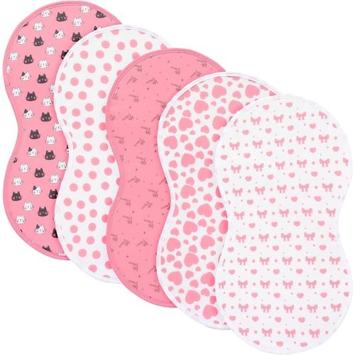 sleepyturtle Pack of 5,Baby Burp Cloths,Soft and Absorbent,Unisex,Easy to Use