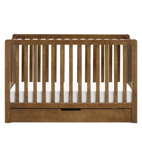 Colby 4-in-1 Convertible Crib with Trundle Drawer - Walnut