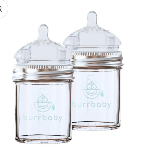 6oz Natural Glass Baby Bottles