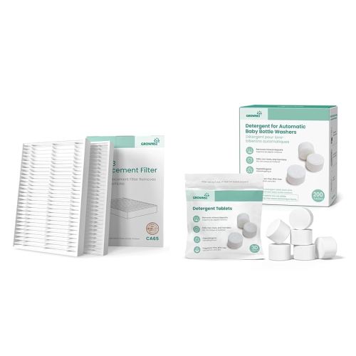 GROWNSY 2PCS HEPA Filters Detergent Washing Tablets 200PCS