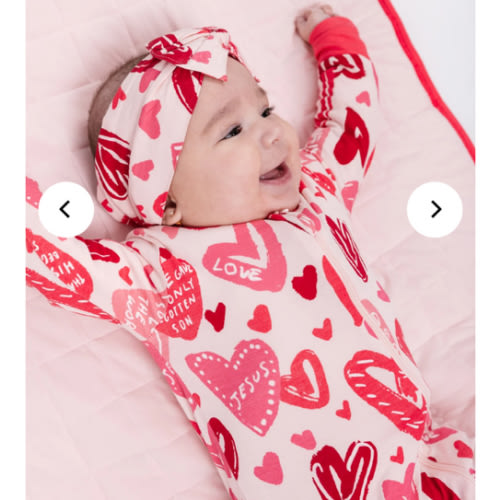 John 3:16 Pink PJ Footed Onesie Bamboo – Holy Pals