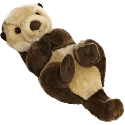 Aurora® Realistic Miyoni® Sea Otter Stuffed Animal - Lifelike Detail - Cherished Companionship - Brown 10 Inches