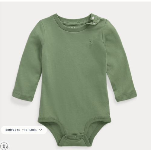 Cotton Jersey Long-Sleeve Bodysuit