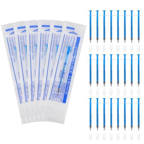 30 Pack 1ml Syringes for Liquid- Plastic Syringe without Needle, Individually Packaging Colostrum Collection Syringes for Scientific Labs, Colostrum Collection, Feeding Pets, Home Use