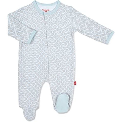 Magnificent Baby Boy 100% Cotton Footies with Magnetic Easy Close